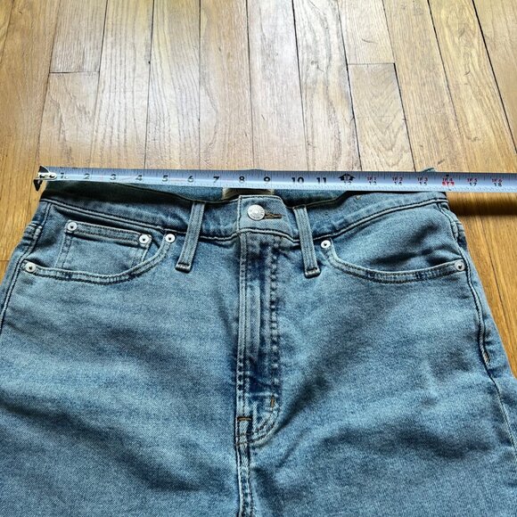 Madewell Size 30 Light Wash Blue High Rise Knee Rip The Perfect Vintage Jeans - Picture 11 of 14